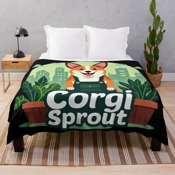 Item preview, Urban Gardener Corgi – Corgi Sprout Sustainable City Design designed and sold by zoughlal.