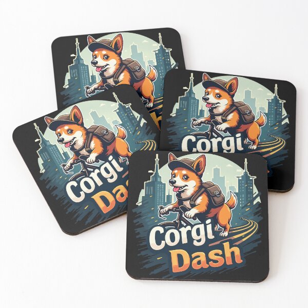 Item preview, Bike Messenger Corgi – Corgi Dash Urban Adventure designed and sold by zoughlal.
