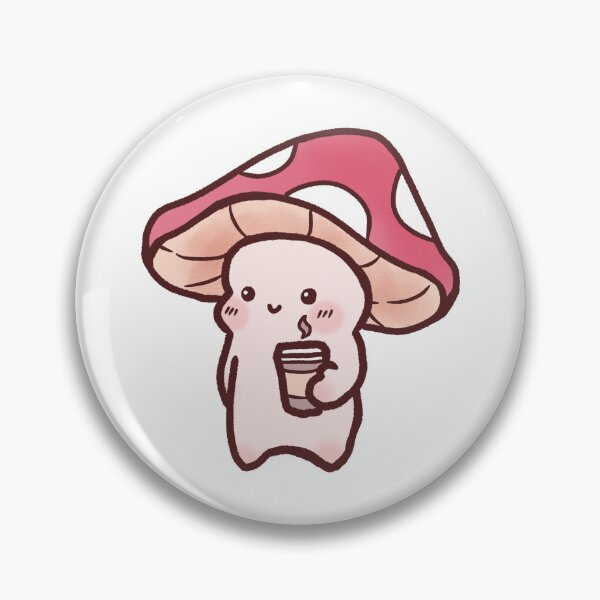 Artikelvorschau, Süßer Pilz mit Kaffee Cottagecore Kawaii Toadstool Sticker entworfen und verkauft von Yumeni.