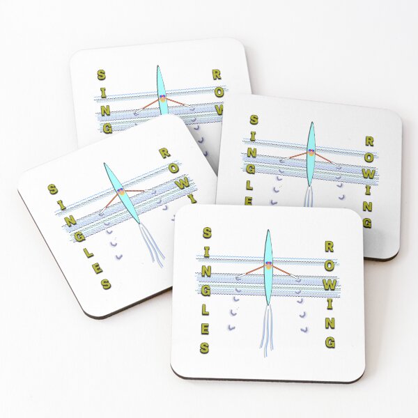 Item preview, Single Sculler Rowing – Stroke Motion Water Wake Design on White designed and sold by Michael van der Hoorn.