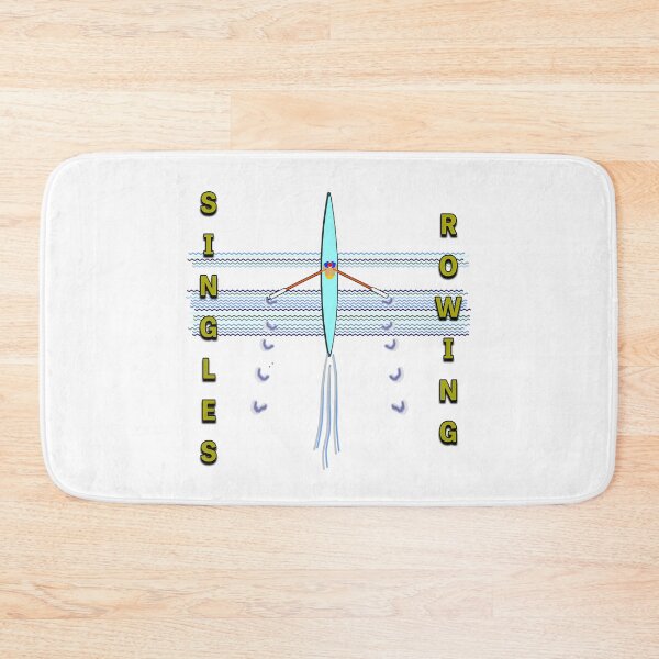 Item preview, Single Sculler Rowing – Stroke Motion Water Wake Design on White designed and sold by Michael van der Hoorn.