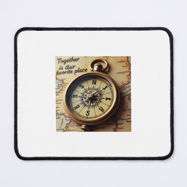 Item preview, Vintage Heart Compass – Adventure Together designed and sold by Srahul.