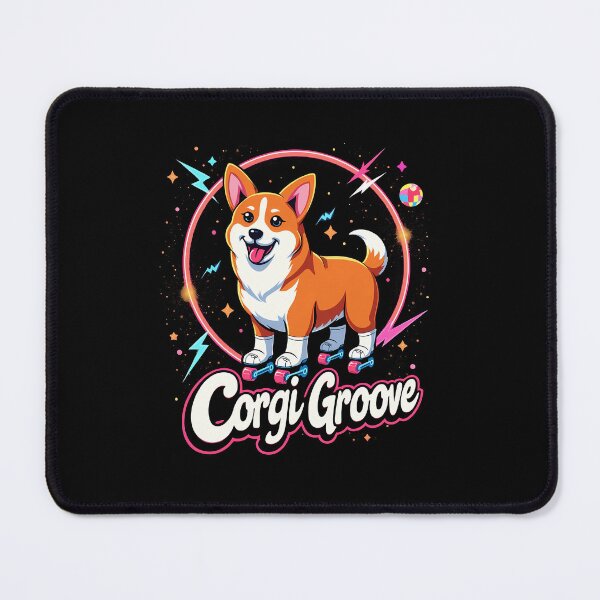 Item preview, Retro Roller Disco Corgi – Corgi Groove Vibrant Dance Energy designed and sold by zoughlal.