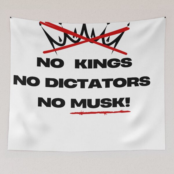 Item preview, NO KINGS, NO DICTATORS, NO MUSK! designed and sold by Artbyminga.