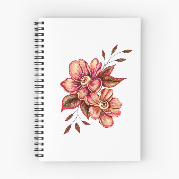 Item preview, Floral gemelo de ojos de coral designed and sold by Fearshift.