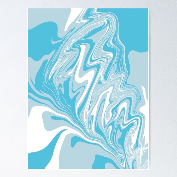 Item preview, Abstract Marbled Swirls in Teal Blue, Light Teal and White designed and sold by JulzPink.