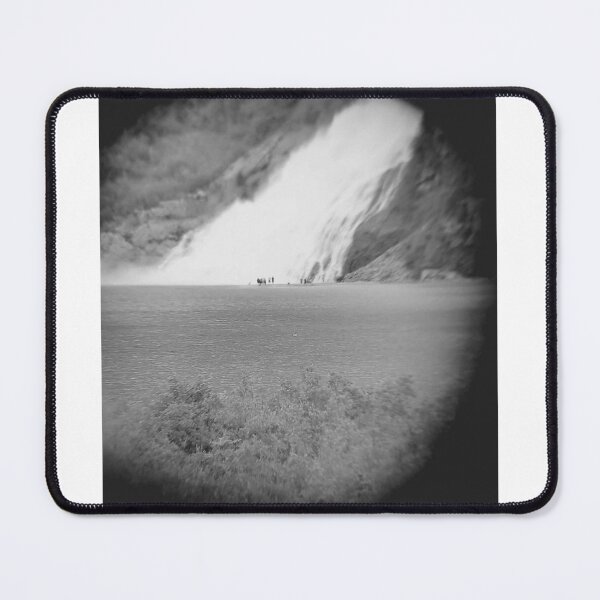 Item preview, black and white waterfall photograph designed and sold by Tobys-Trinkets.