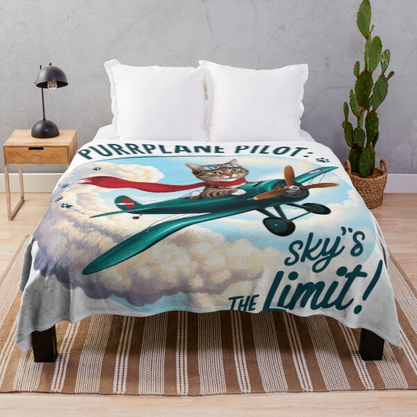 Item preview, Purrplane Pilot: Sky’s the Limit! | Adventure Cat Aviation Design designed and sold by bannzy.