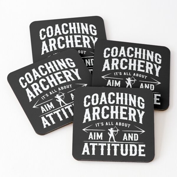 Item preview, Archery Coach Aim And Attitude designed and sold by tmerchtrends.
