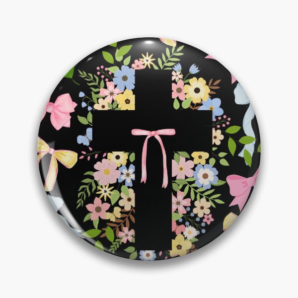 Item preview, Cross In Flowers And Bows designed and sold by Jesusandu2.