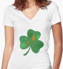 Happy St. Patrick's Day Women's Fitted V-Neck T-Shirt