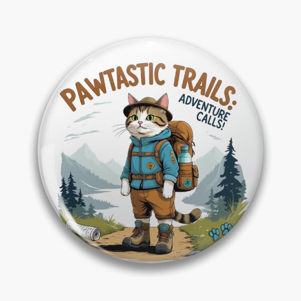 Item preview, Pawtastic Trails: Adventure Calls! | Hiking Cat Outdoor Explorer Design designed and sold by bannzy.