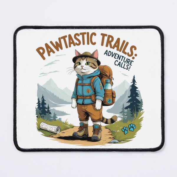 Item preview, Pawtastic Trails: Adventure Calls! | Hiking Cat Outdoor Explorer Design designed and sold by bannzy.