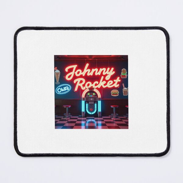Item preview, Johnny Rocket Retro Neon Diner Sign – 1950s Vintage Aesthetic designed and sold by Srahul.