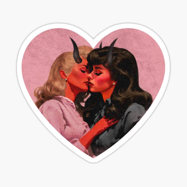 Item preview, Retro Devils Romance Women Lesbian Edition  designed and sold by Emily Kocsis.