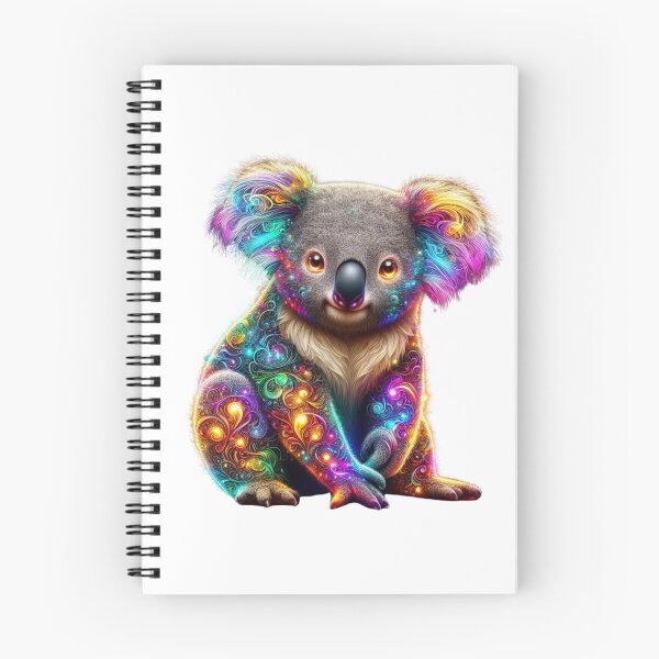 Item preview, "Glowing Colorful Koala - Radiant Wildlife Art" designed and sold by GloriousArtSKD.