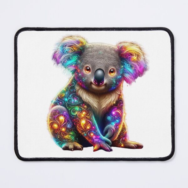 Item preview, "Glowing Colorful Koala - Radiant Wildlife Art" designed and sold by GloriousArtSKD.