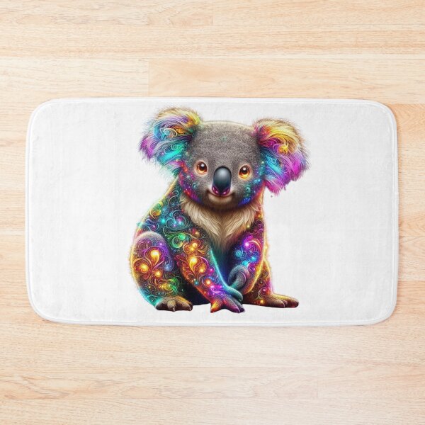 Item preview, "Glowing Colorful Koala - Radiant Wildlife Art" designed and sold by GloriousArtSKD.
