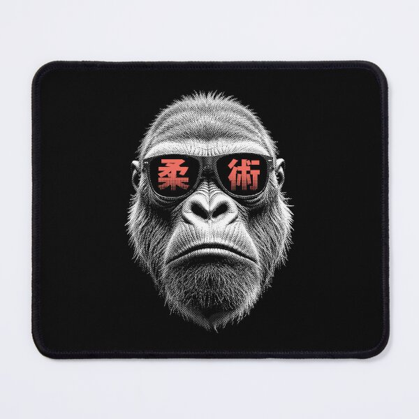 Item preview, Gorilla Jiu Jitsu Ju Jutsu MMA BJJ Grappling Face Kanji Ape designed and sold by GrandeDuc.