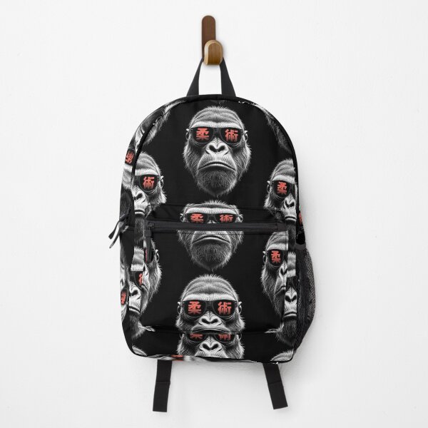 Item preview, Gorilla Jiu Jitsu Ju Jutsu MMA BJJ Grappling Face Kanji Ape designed and sold by GrandeDuc.
