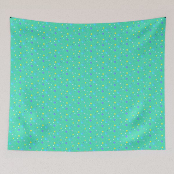 Item preview, Mint green multicolor dotted | turquoise green multicolor polka dots designed and sold by lausn.