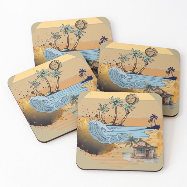 Item preview, : Tropical Retro Beach Shack  designed and sold by tinkeybabes.