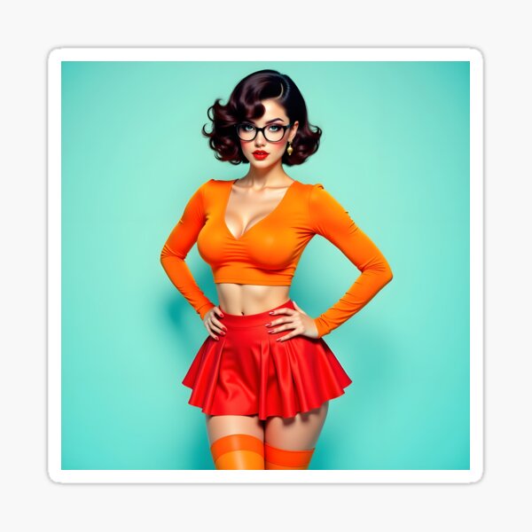 Item preview, Retro Pin-Up Style Velma-Inspired Illustration designed and sold by Finesse in Frames by Lord Headley.