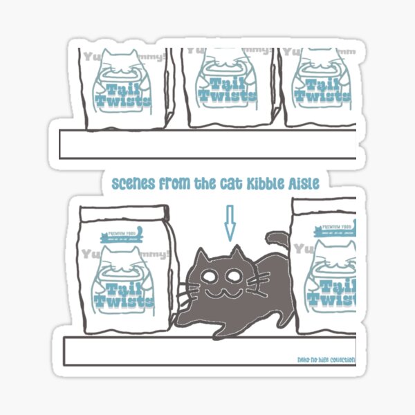 Artikel-Vorschau von Neko no Hige-Kollektion: Szene in der Katzenfutterabteilung, designt und verkauft von nanaronnicoron.