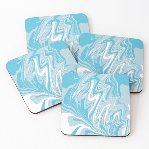 Item preview, Abstract Marbled Swirls in Teal Blue, Light Teal and White designed and sold by JulzPink.