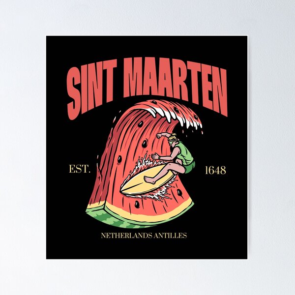 Item preview, Sint Maarten watermelon surf designed and sold by Peerless-Prime.