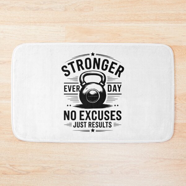 Item preview, Stronger Every Day No Excuses Gym Motivation designed and sold by Taans-Creation.