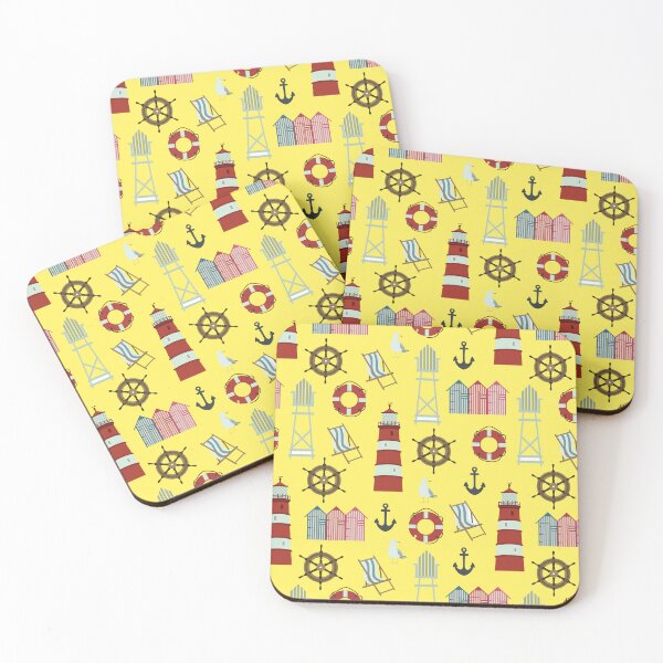 Item preview, Nautical pattern, lighthouse on the beach designed and sold by Mauswohn.