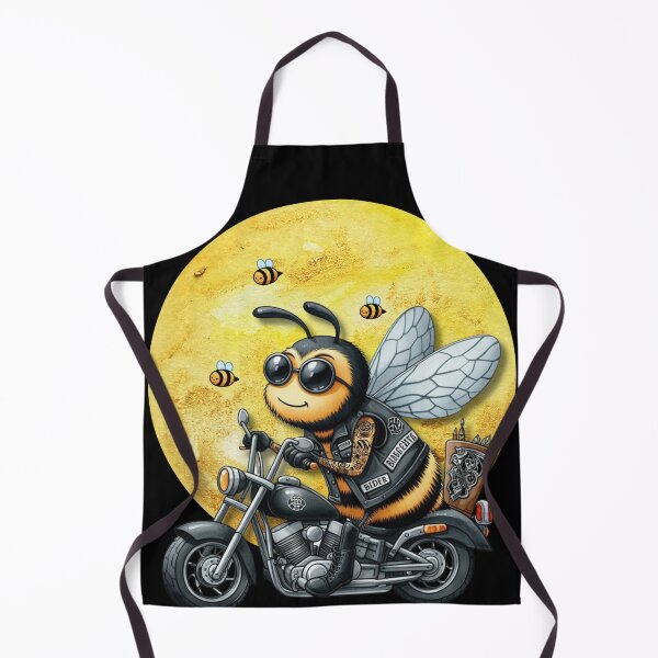 Item preview, Biker Bee Under the Full Moon – Cool Digital Art designed and sold by Beemyguest.