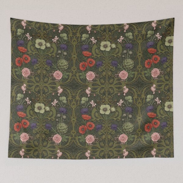 Item preview, Dark and Moody  Art Nouveau Poppies  designed and sold by Tamas Das.