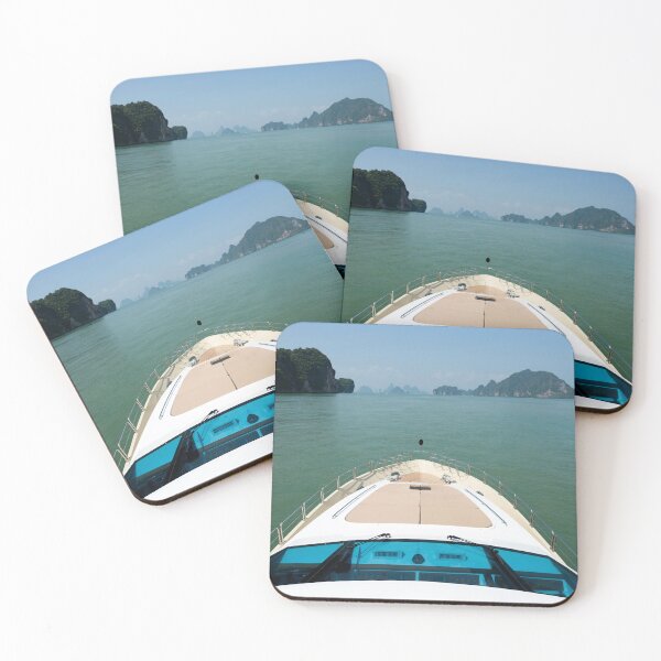 Item preview, Luxury Yacht Exterior Deck Seascape Phang Nga Bay Thailand designed and sold by Kevin Miller Photography.