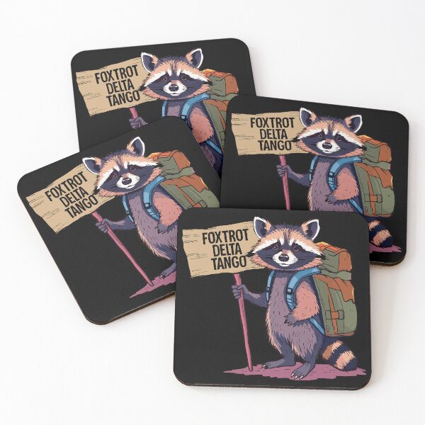 Item preview, Foxtrot Delta Tango Funny Raccoon designed and sold by Codychuter.