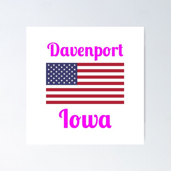 Item preview, Davenport Iowa - Stylish Prints, designed and sold by Fleetwood1994.