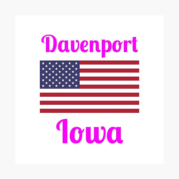 Item preview, Davenport Iowa - Stylish Prints, designed and sold by Fleetwood1994.