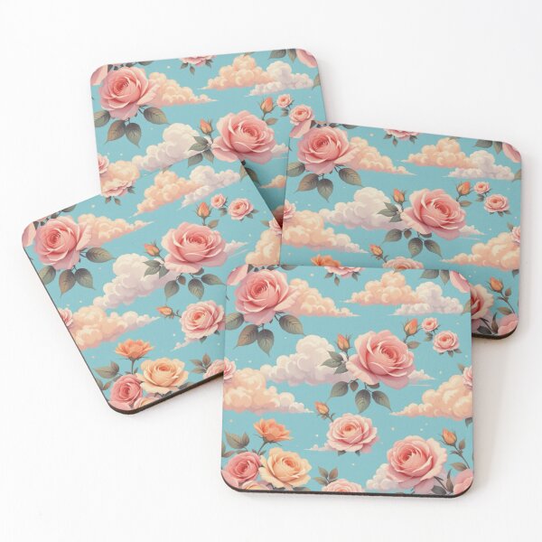 Item preview, Roses and clouds pattern  designed and sold by colorsofcherry.