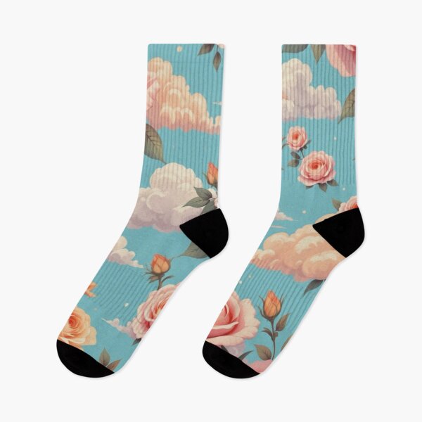 Item preview, Roses and clouds pattern  designed and sold by colorsofcherry.
