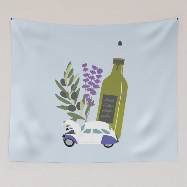 Item preview, France Provence with olive oil, lavender and vintage olive tree designed and sold by petiteToulon.
