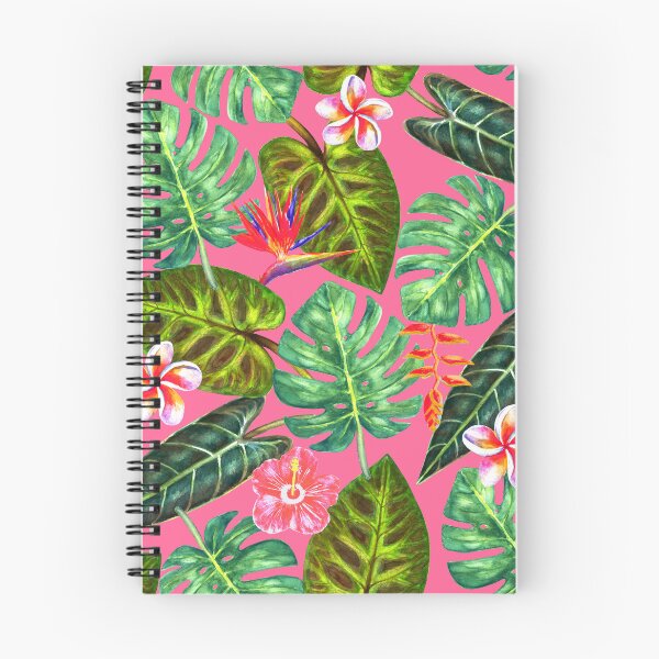 Item preview, pink tropical plant pattern  designed and sold by LivsPlantHouse.
