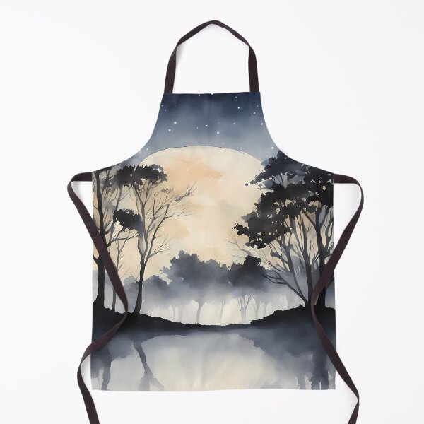 Item preview, Black Silhouette Moon Landscape designed and sold by CalmnessbyChoice.
