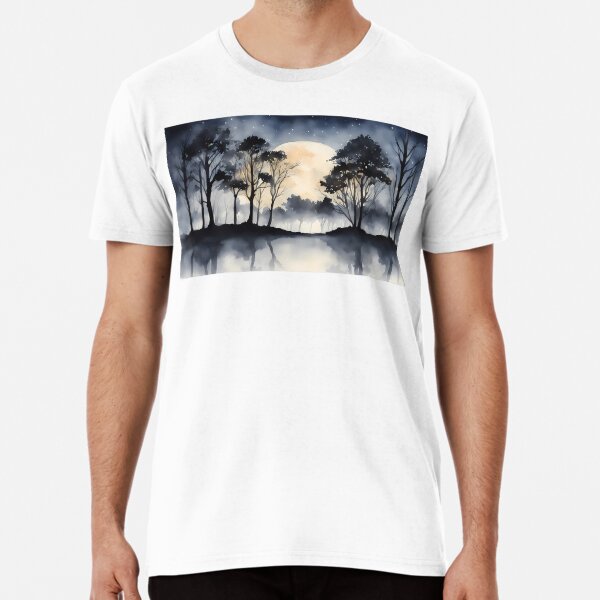Vista previa del artículo con la obra «Paisaje lunar con silueta negra», diseñado y vendido por BookCovered.