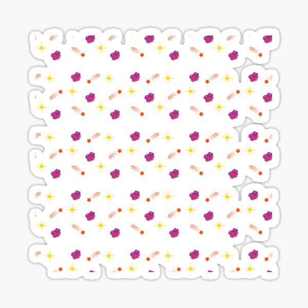 Cosmic Nebula Pattern | Shooting Stars & Starburst Sticker