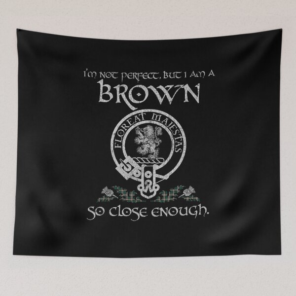 Item preview, Brown Watch clan Scottish surname crest badge motto tartan sporran kilt men women designed and sold by Clan1093.