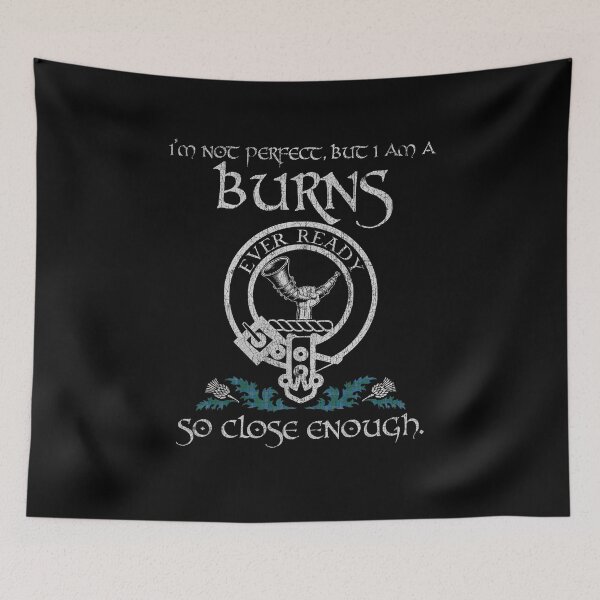 Item preview, Burns of California clan Scottish surname crest badge motto tartan sporran kilt men women designed and sold by Clan1093.
