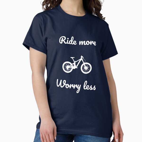 Item preview, Ride More, Worry Less_V2 – Minimalist Cycling Quote_White designed and sold by KarlMast.