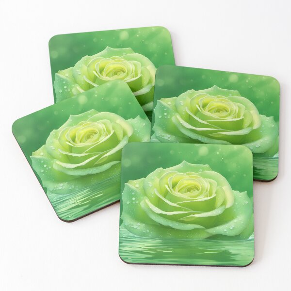 Item preview, Green Rose in Green Water designed and sold by CalmnessbyChoice.