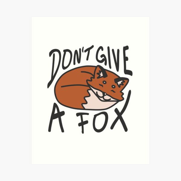 Item preview, Don't Give a Fox - Cute Sleeping Fox Pun designed and sold by simple-goose.